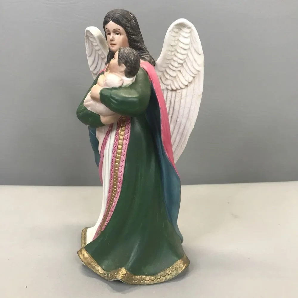 Home Interiors Gifts Homco Angel with Baby 1432 Porcelain Figurine Vintage
